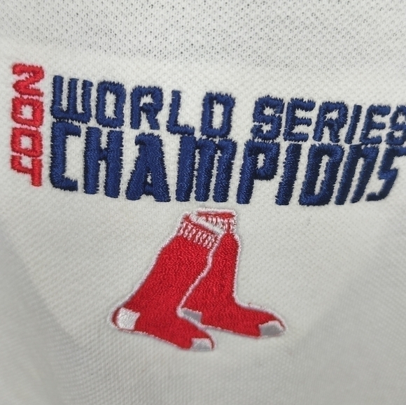 Vtg 04 Boston Red Sox Men's 2XL MLB Polo Shirt World Series Champions NWT - Picture 6 of 8